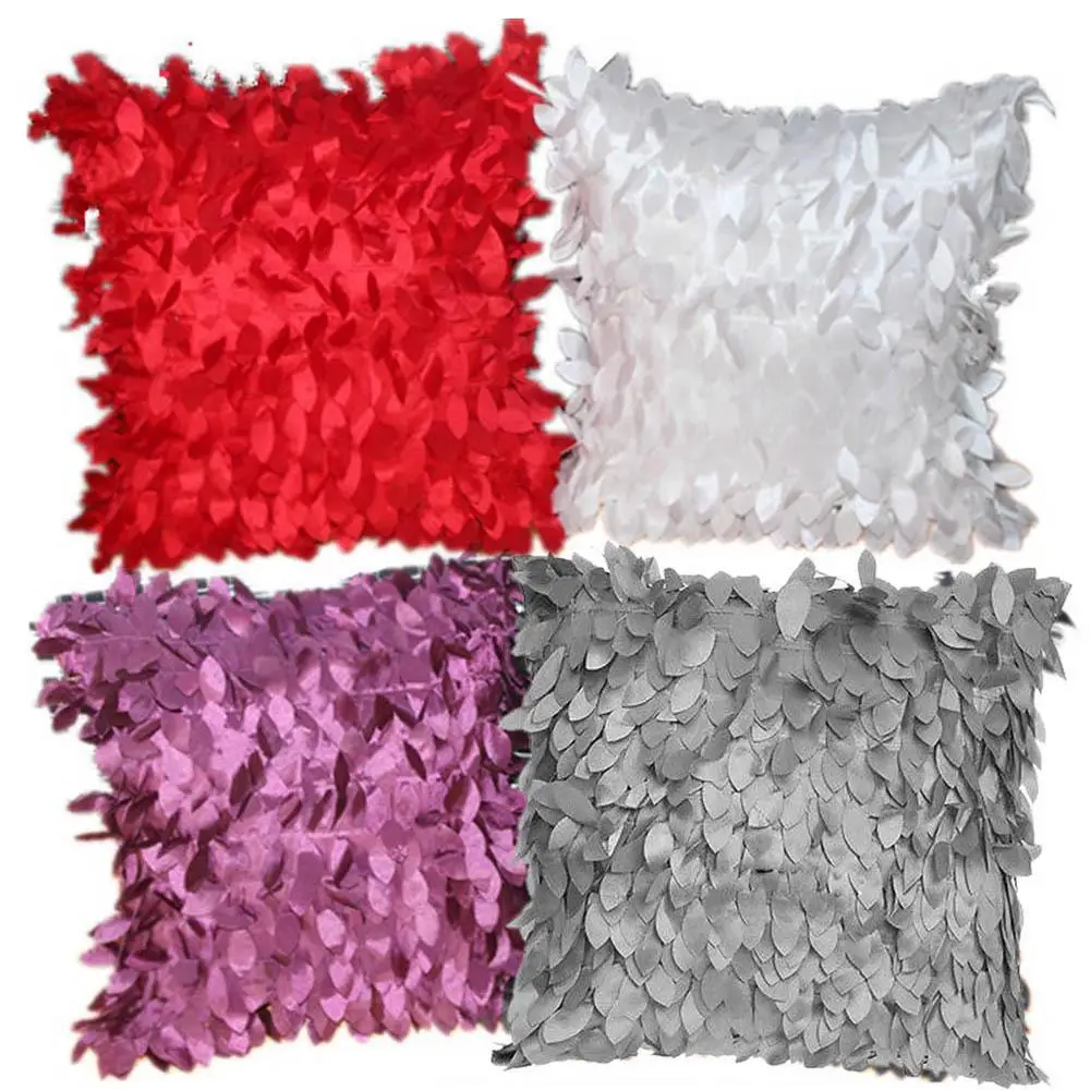 

43x43cm Pillowcase Hot Fallen Leaves Feather Cover Home Throw Pillow Case