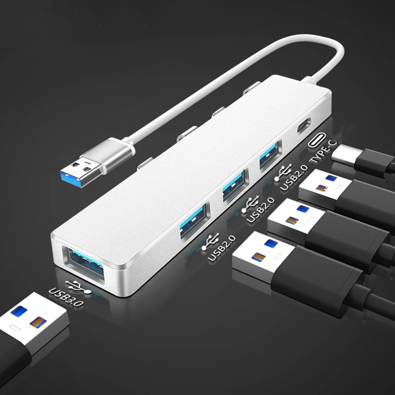 USB3.0 концентратор 4 Порты и разъёмы в состоянии технологии Plug And Play 5 Гбит/с центр