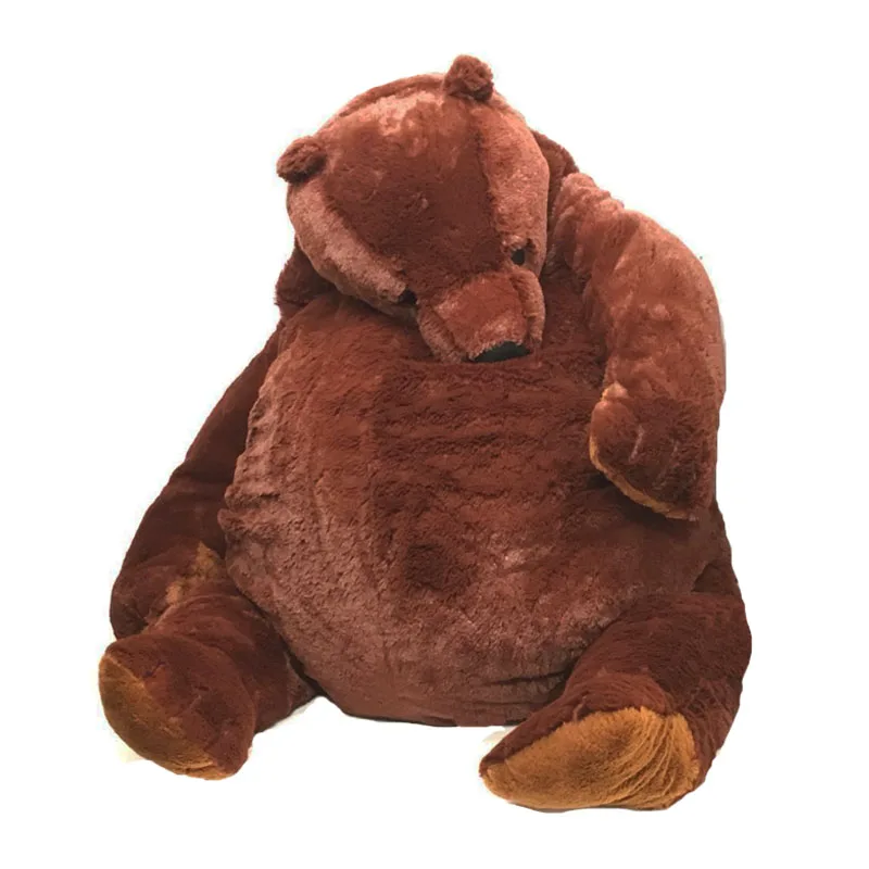 

100cm Brown Teddy Bear DJUNGELSKOG Plush Toys Soft Stuffed Animal Plush Bear Toy Cushion Doll for Girl Soft Pillow Drop Shipping