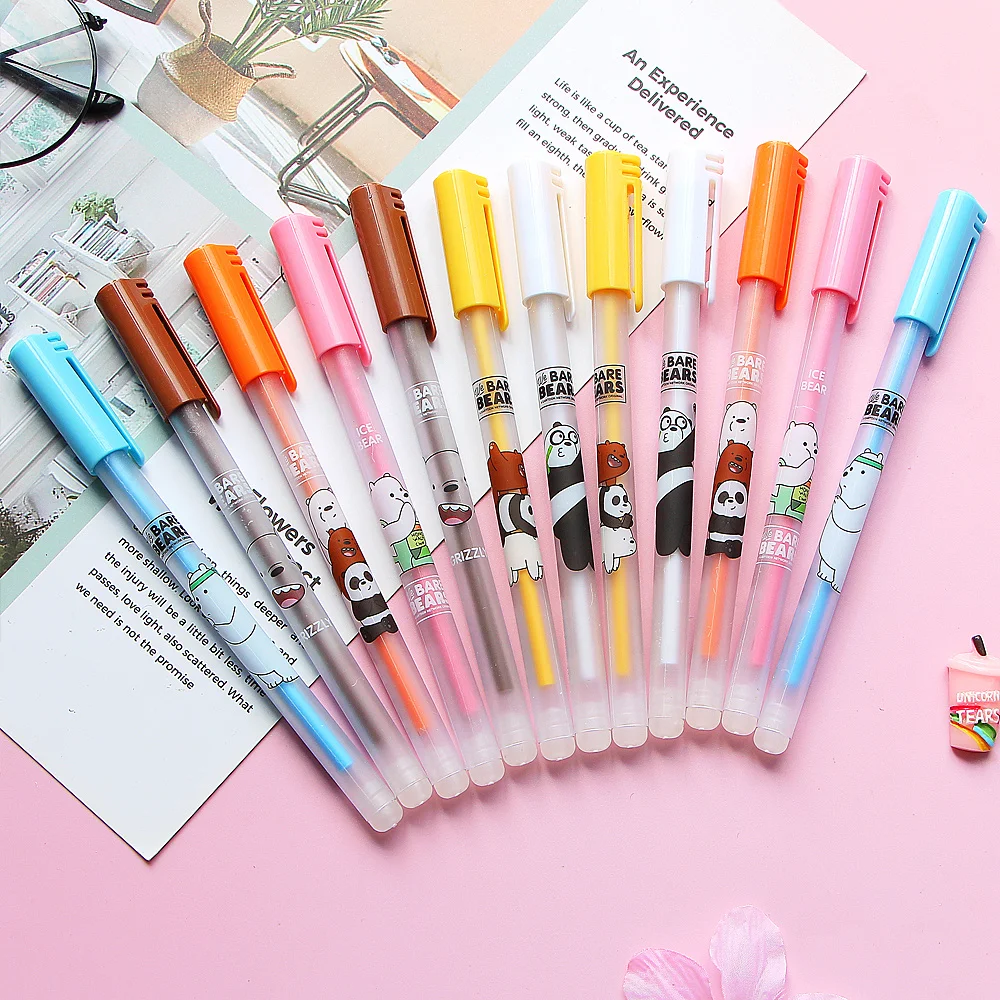 12 шт./кор. кавайная мультяшная ручка стираемые гелевые ручки волшебная 0 38 мм для