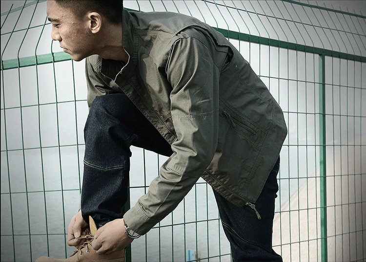 Военный Тактический Для мужчин уличный Кардиган со стоячим воротником пилот