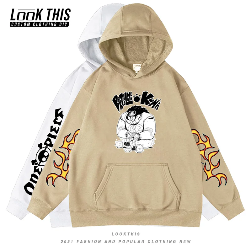 

One Piece Anime Tops Mens Oversized Hoodie Boy Teen Outerwear Hooded Sweatshirt Male Pullover Streetwear Long Sleeve Hoody