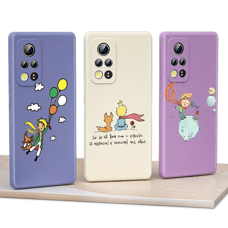 

Little Prince Anime For Honor V40 30 30S 20 20E 50 SE 20S Lite Pro Plus 5G Liquid Silicone Soft TPU Capa Cover Phone Case