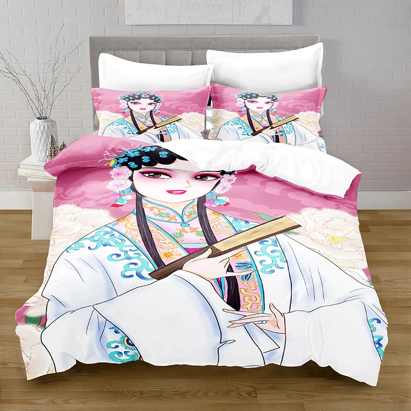 

Комплект постельного белья с 3D-принтом «Пекин Опера» и наволочкой