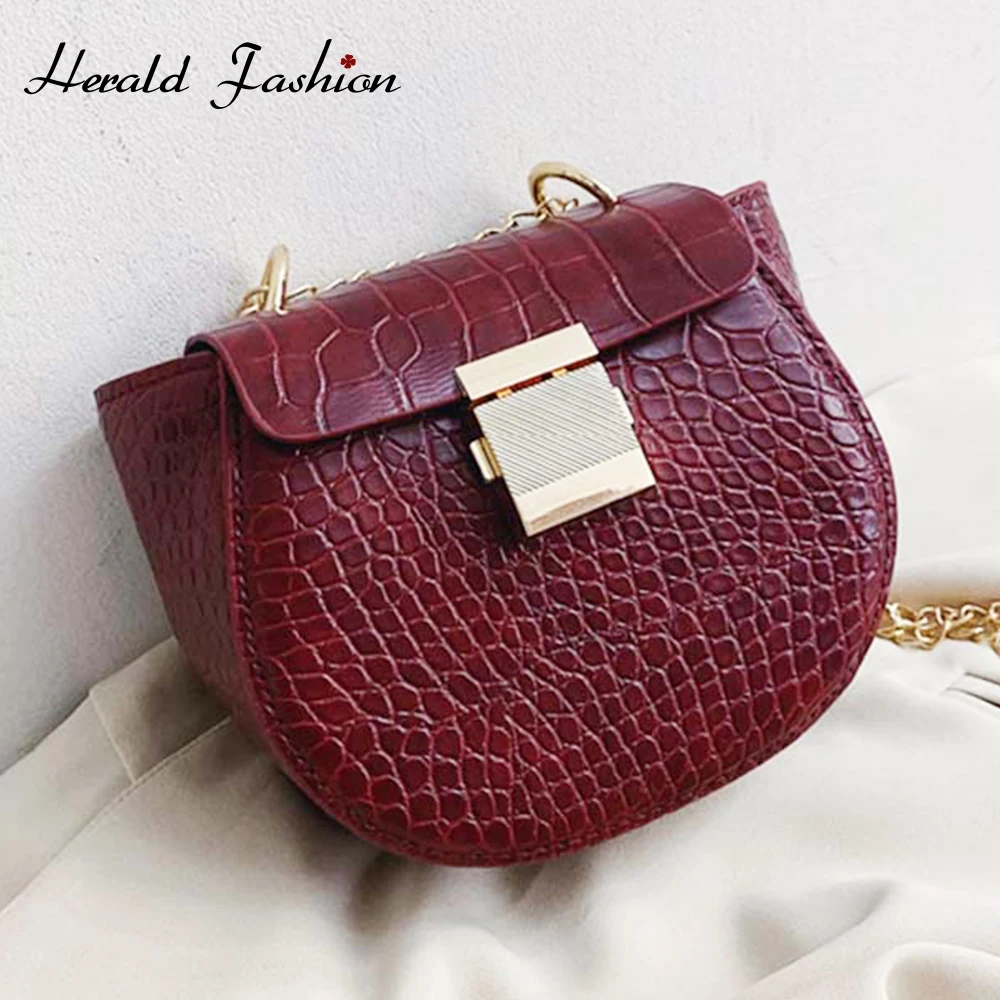 Сумка мессенджер на плечо из искусственной кожи с крокодиловым узором для женщин