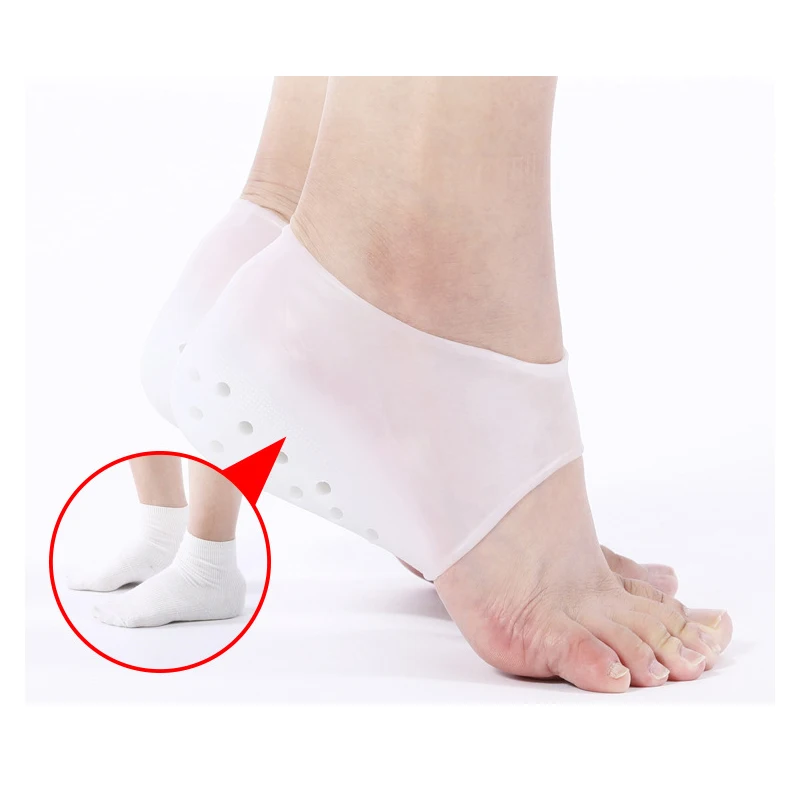 Invisible Super Elastic Heightening Insole Bottom Breathable Silicone Men/women Bionic Heel Cover Half Pad Insole 2-9