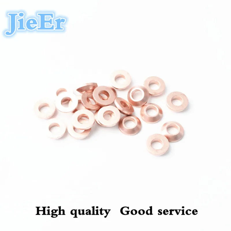 

50 PCS/Lot 7-14-4 (7mm*14***4mm) Copper Gasket Sealing washer Nozzle Gasket For Auto Injector Spare Parts Copper Shim