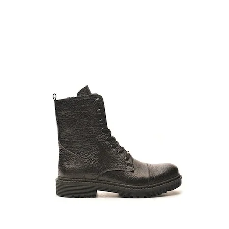 Бульдозер 210154 черные мужские кожаные ботинки