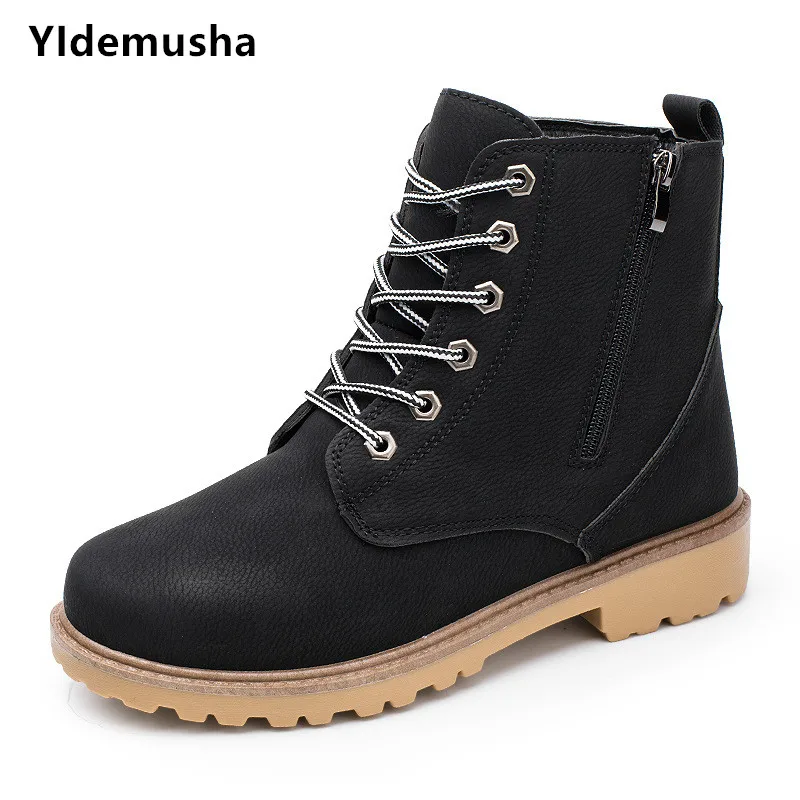 Мужские теплые зимние сапоги из искусственной кожи водонепроницаемые резиновые