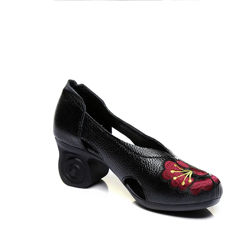 Женские туфли лодочки Gykaeo весенние из натуральной воловьей кожи на высоком