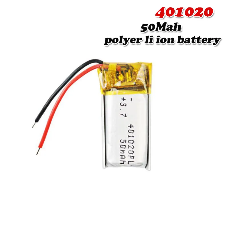 50mah 3,7 v 401020 литий-полимерный аккумулятор для игрушечных автомобилей Bluetooth динамик Bluetooth гарнитура цифровые продукты