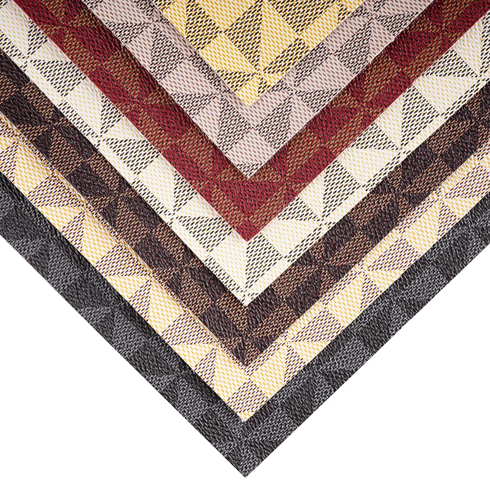 A4 тригонометрический дизайн текстурированный винил ПВХ искусственная кожа