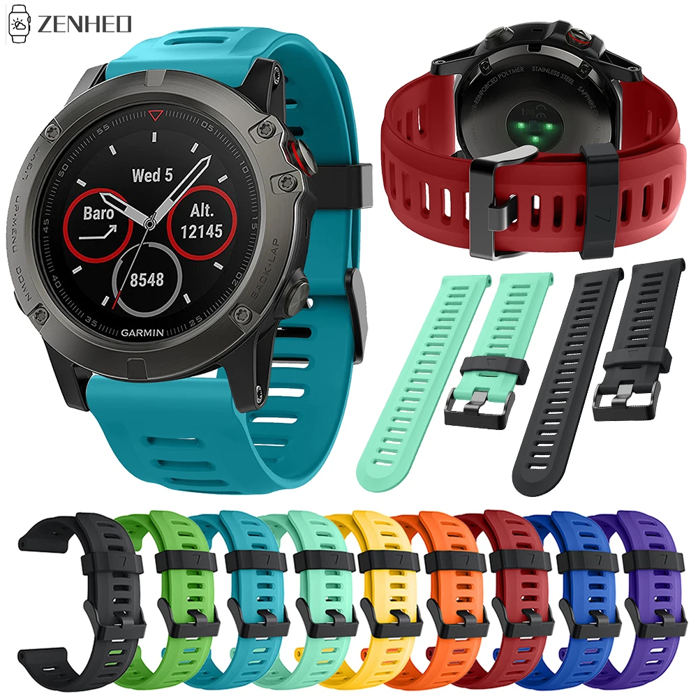 

Силиконовый ремешок 26 мм для Garmin Fenix 5X/5X Plus, сменный Браслет для смарт-часов Garmin Fenix 3/3 HR