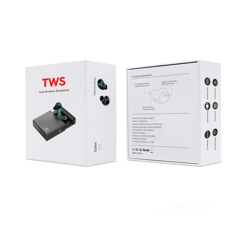 

Hot YUFENG Bs02 Mi Redmi Airdots 2 TWS True Wireless Bluetooth Earphone Stereo Bluetooth5.0 With 3400mAh Charging CasMic Air 2S