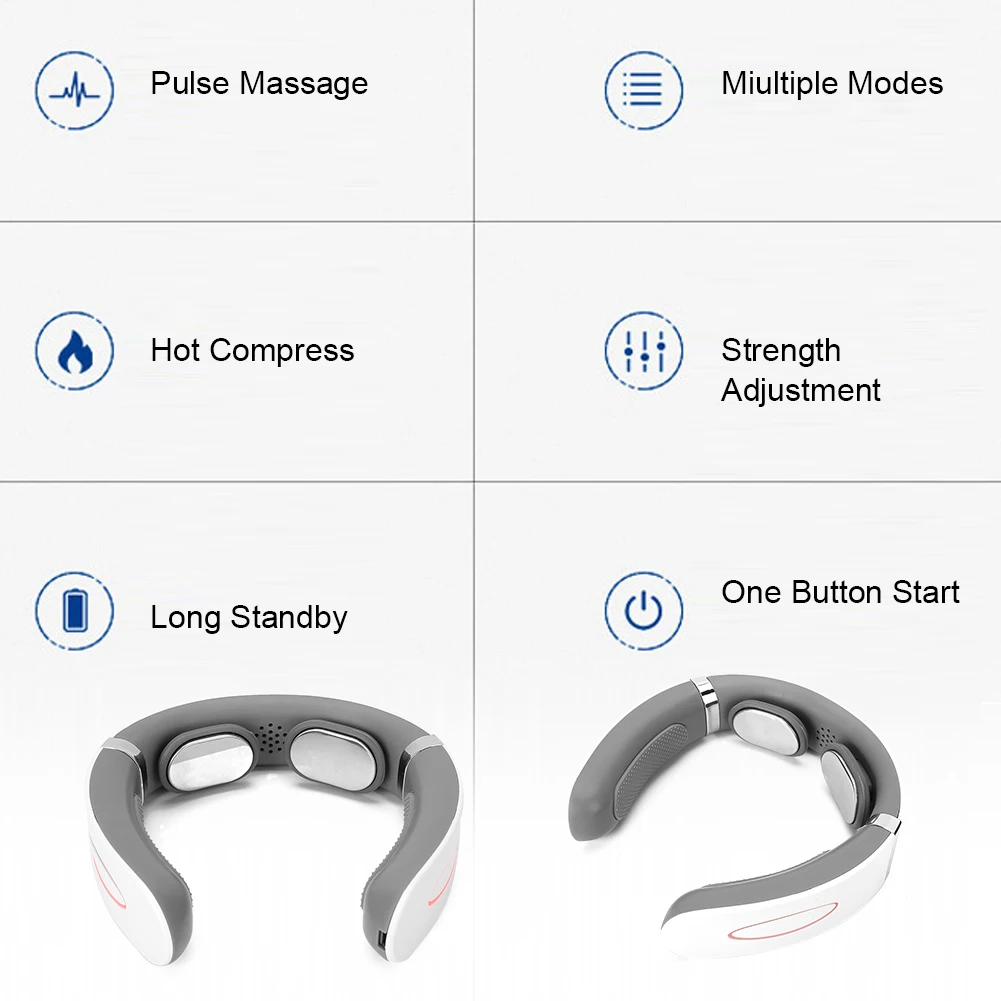 Массажер Электрический для шеи и плеч аппарат расслабления физиотерапии