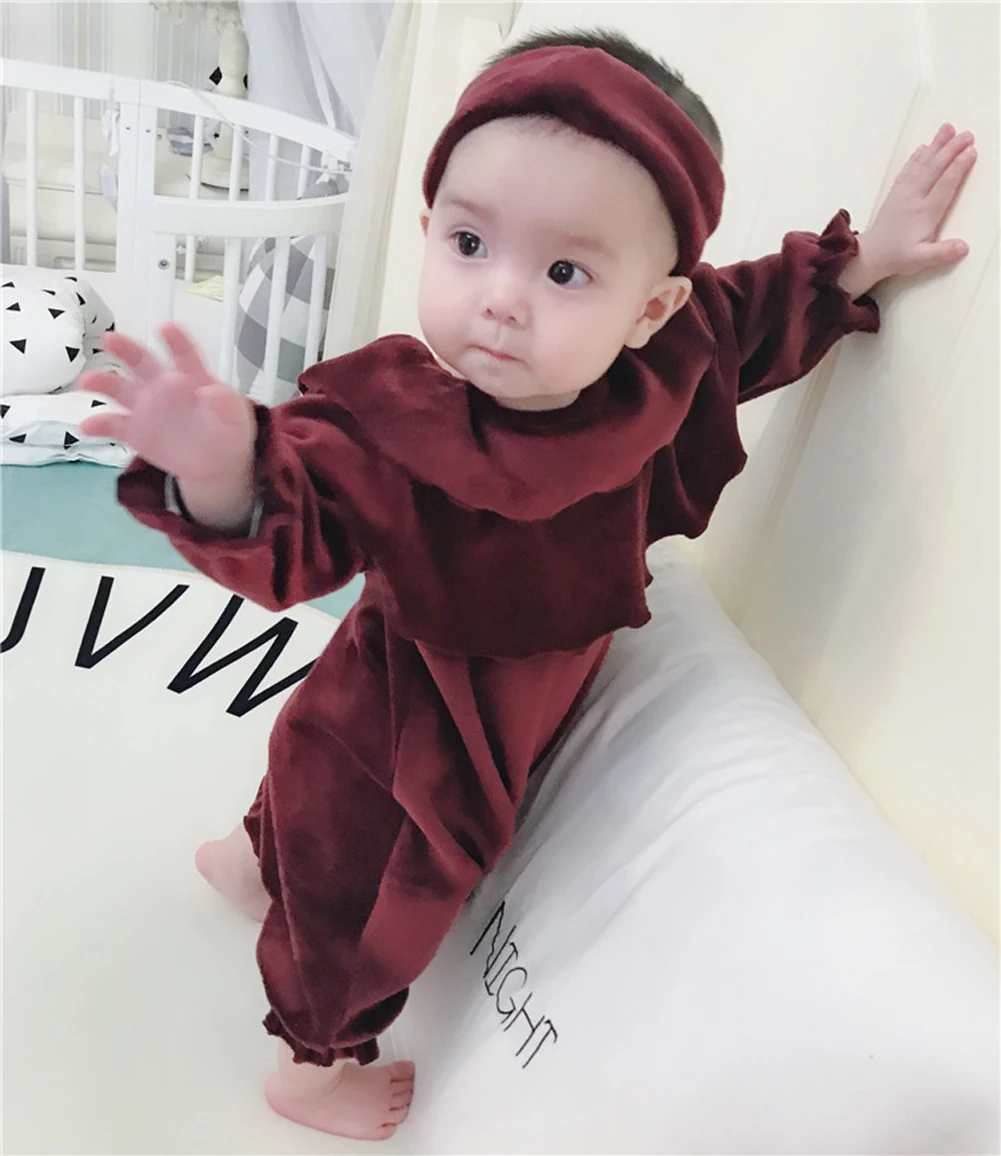 Emmababy-осенний Детский комбинезон с длинными рукавами для новорожденных мальчиков и девочек, комплект с комбинезоном, одежда