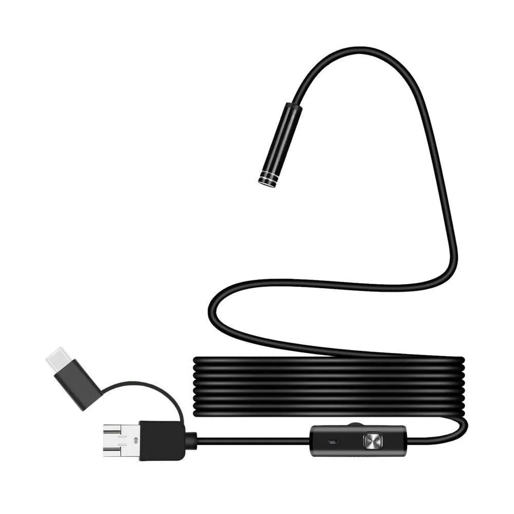 

Practical Metal Plastic 5.5mm 3 in 1 Handheld Endoscope Ear Spoon Bore scope Endoscope Photos Real-Time Video Inspection Camera