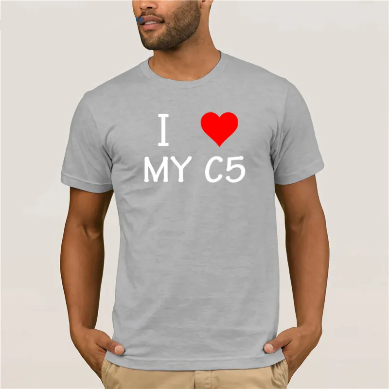 Повседневная мужская футболка из 100% хлопка с принтом I Love Heart My C5 Citroen Herren Da Мужская