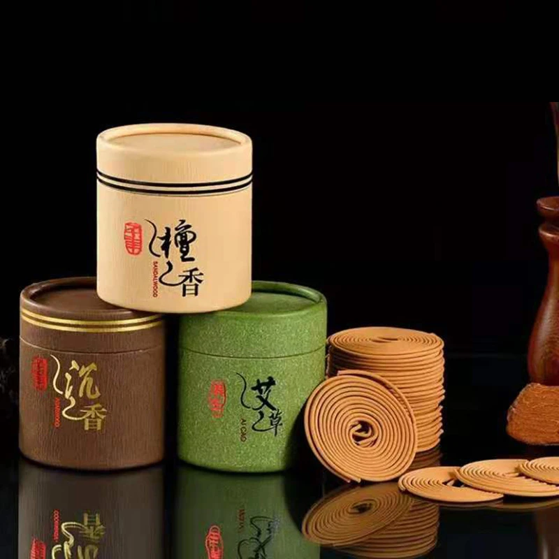 48 шт./кор. натуральный ручной работы из сандалового дерева катушки Ладан 4 часа в