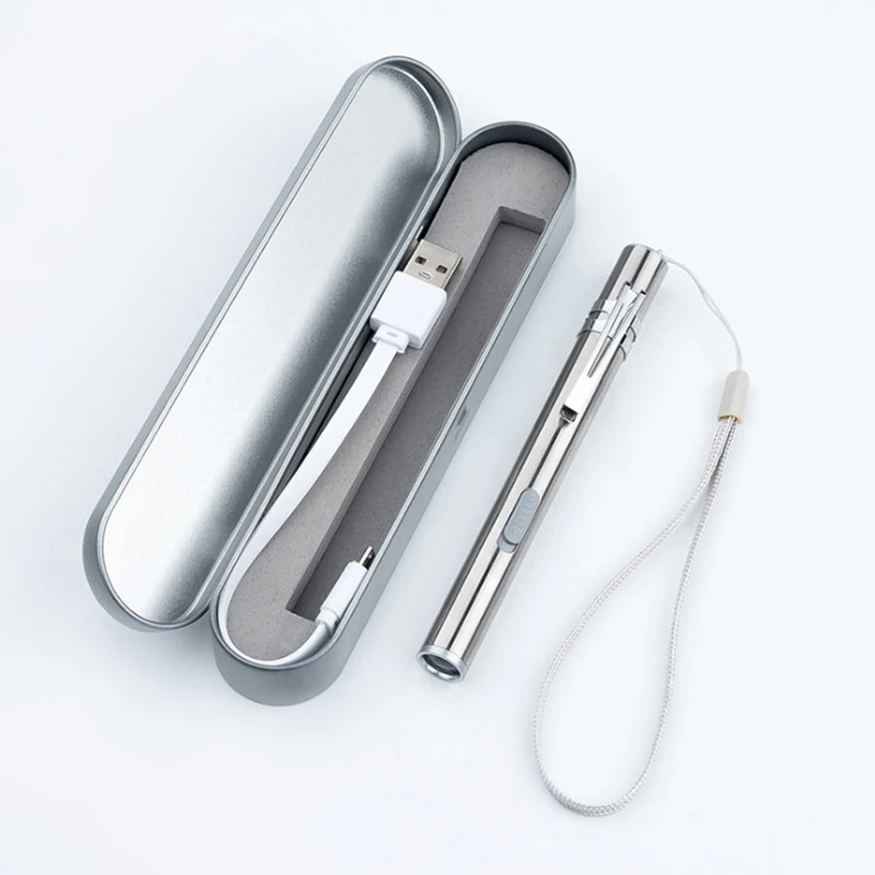 Фонарик hecules перезаряжаемый через USB Мощный мини-светодиодный фонарь Подвесная