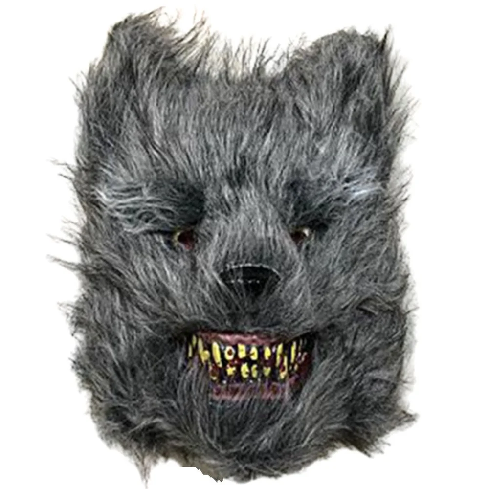 Wild Wolf Маска на Хэллоуин кровавый убийца кровавая пушистая маска на Хэллоуин пушистая ролевая игра для детей и взрослых страшная маска - Цвет: Wild Wolf