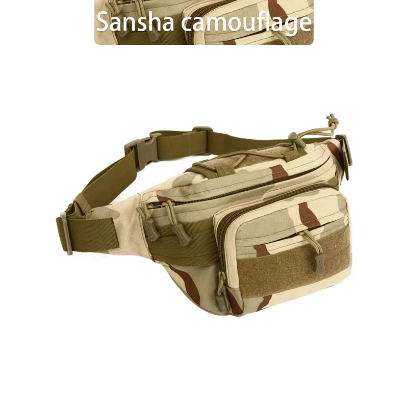Sansha camouflage Наружная тактическая Водонепроницаемая Мужская поясная сумка, походная нейлоновая поясная сумка, военная охотничья Спортивная альпинистская походная поясная сумка с карманами - Цвет: Sansha camouflage