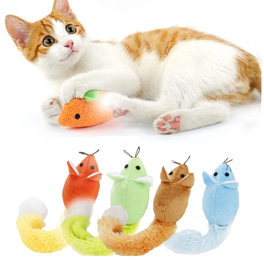 

SUPREPET Plush Mouse Toys for Cats Simulation Mice with Long Tail Catnip Toy Cat for Pets Jouet Chat Kitten Accessories