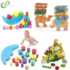 Игрушка для раннего обучения детей, деревянная балансирующая игрушка в виде животных, Детский конструктор, игрушки для балансировки, подарок на день рождения WYW