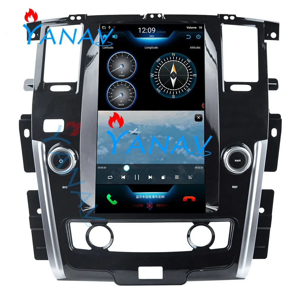 

13.6 inch Android Car Radio dvd player For-Nissan Patrol 2016-2019 GPS Navigation multimedia Tesla style HD Vertical screen