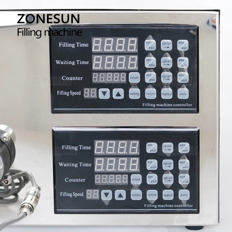 ZONESUN YG2 Semi Automatic Bottle Liquid Filling Machine Magnetic Pump Electric 2 Heads Soft Drink Essential Oil Water Juice |
