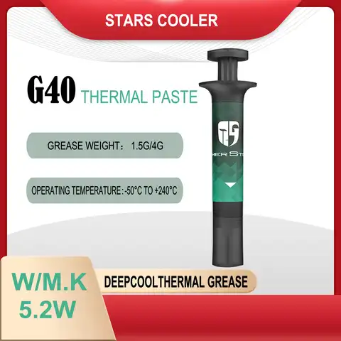 DEEPCOOL G15 G40 5,2 Вт/м-k 1,5g 4g Nano термопаста подходит для радиатора процессора GPU/ CPU, радиатора, термопасты