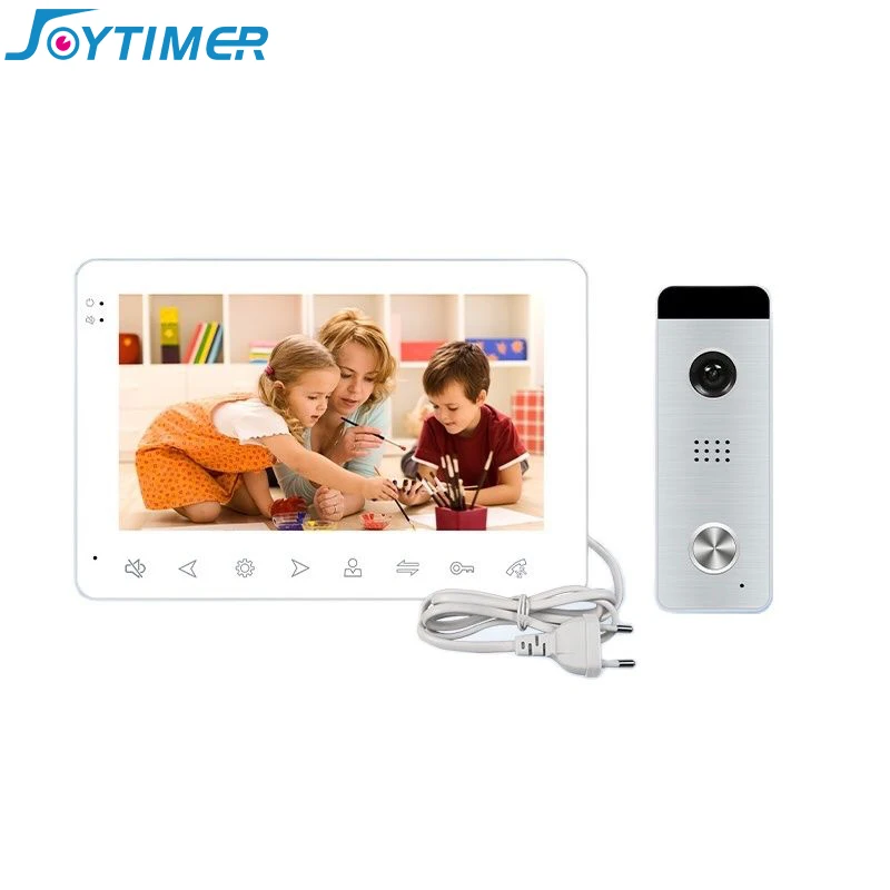 Home Wired Video Intercom System Apartment HD Video Door Phone 7 Inch Monitor Analog Doorbell Camera Support One-Key Unlocking