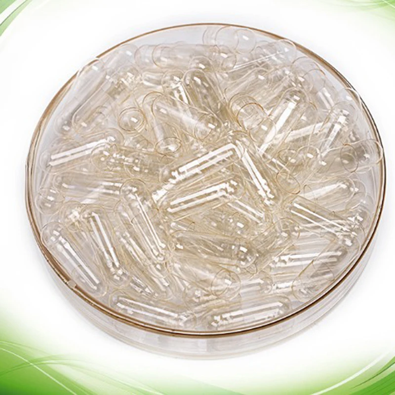 

1000Pcs/lot High Quality Transparent Empty Gelatin Capsules Clear Halal Separated Box