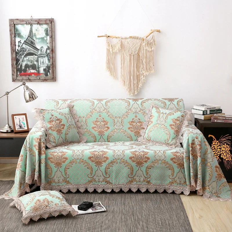 

Thickened Slipcover Chenille Fabric Sofas Slipcover Armchair Loveseat Cover Sofa Towel Couch Covers for L-shape Corner
