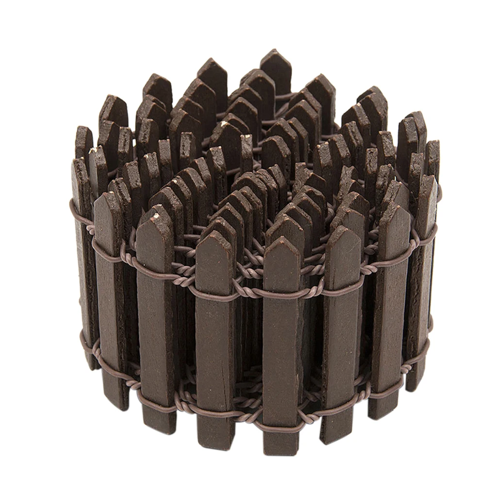 Деревянный забор Горшечное растение ландшафтный декор аксессуары миниатюрный