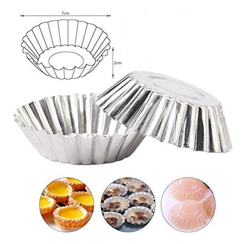 Форма для яиц формы выпечки банки 100 шт. форма из алюминиевого сплава кексов
