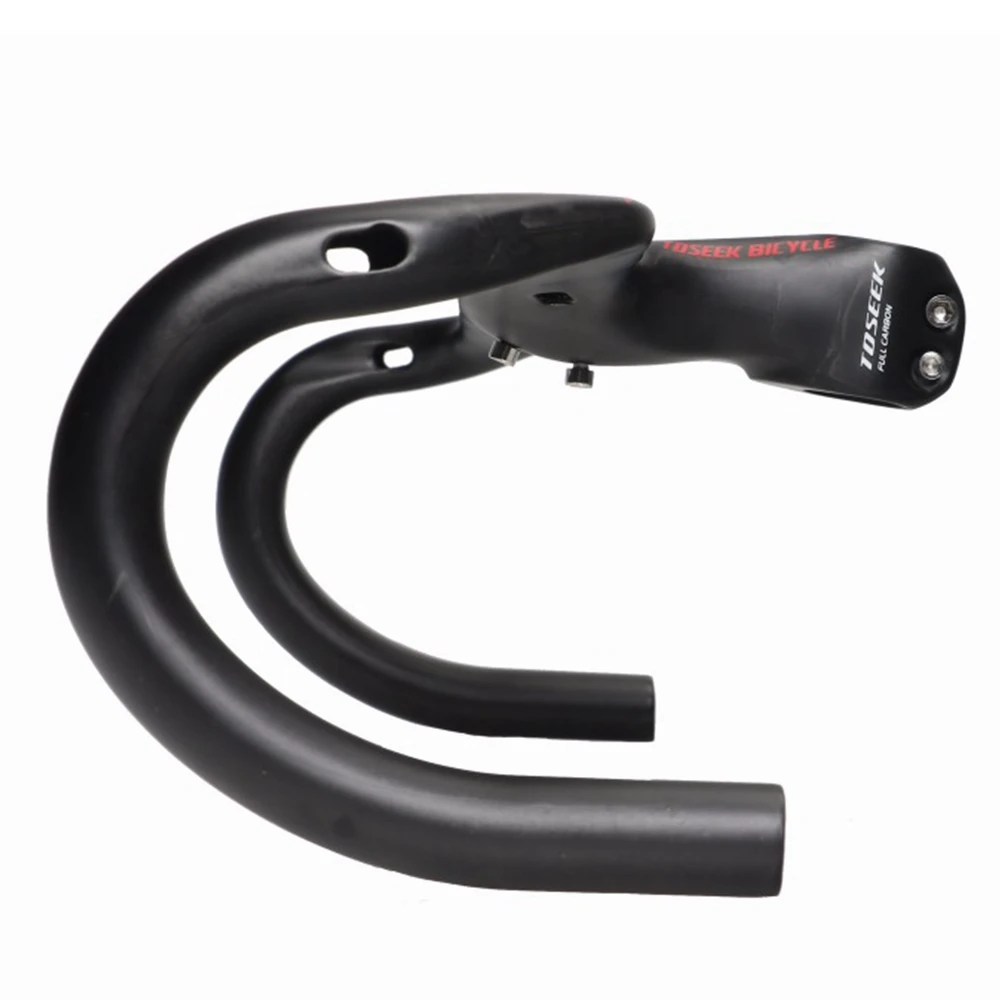 Дешево Tohunting полностью из углеродного волокна, UD дорожный велосипед изогнутый руль для велосипеда, интегрированный руль подходит For400/420/440 мм ствол...