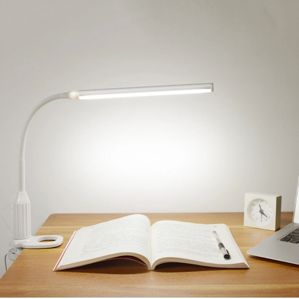 

Настольная лампа для чтения с плавной регулировкой яркости, складной светодиодный светильник с сенсорным выключателем, зарядка через USB, за...