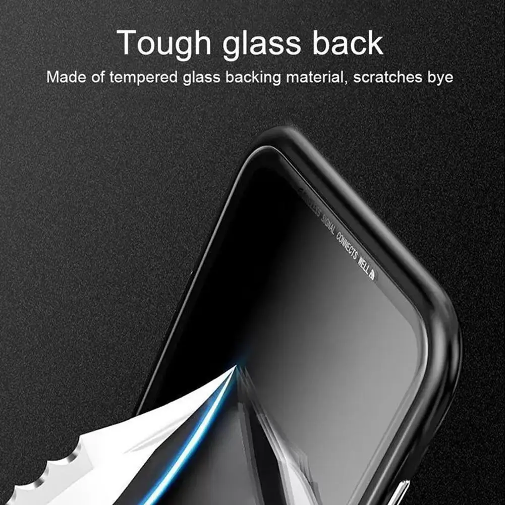

Original High Quality Anti-Scratch Full Tempered Glass Magnetic Phone Case On For Samsung Galaxy A10/A20/A30/A50/A70 Glass