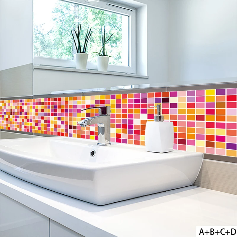 Мозаичные настенные наклейки 2020 Creative в ретро-стиле на самоклеящейся основе из ПВХ материала для декорирования дома.