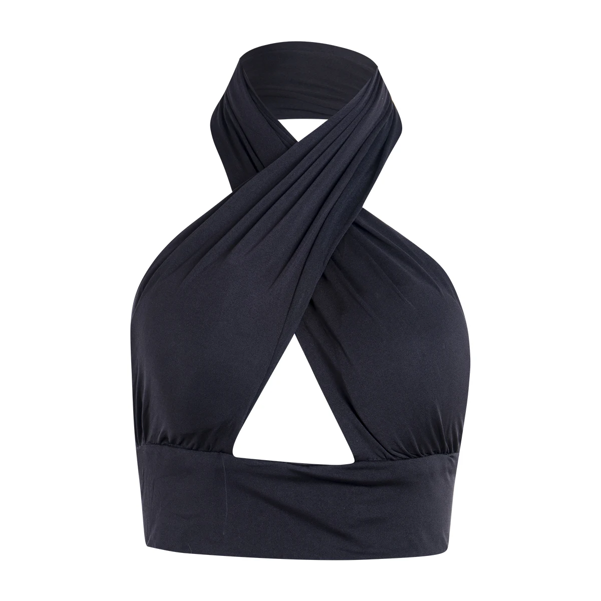

Women Hollow out camis Strappy Cross Over FrontCut Out Halter Neck Sleeveless Backless Crop Top Bandage Vest Summer Sexy Tops