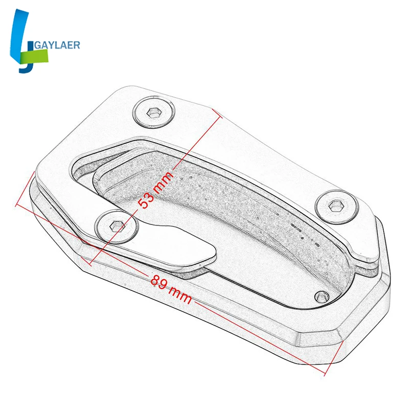 

CNC Kickstand Side Stand Enlarge kickstand pad For Yamaha Tmax 530sx Tmax530 dx 2017 2018