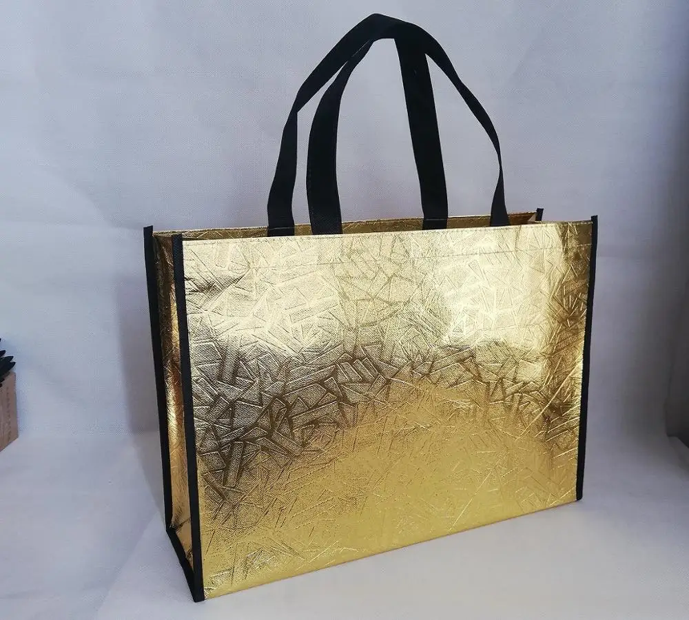 Оптовая продажа 500 шт./лот многоразовые ламинированные сумки для покупок из