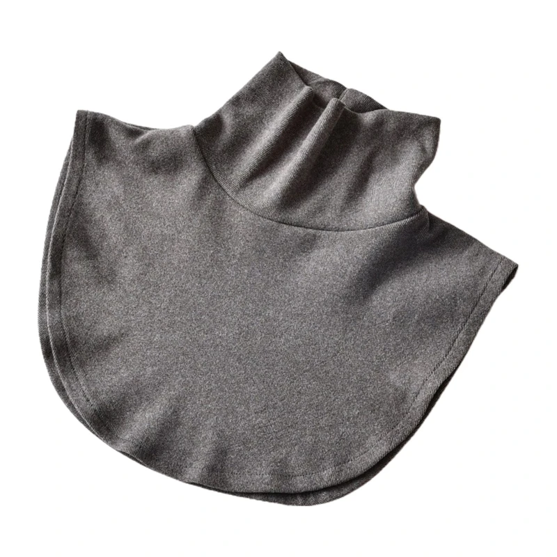 

Women Winter Warm Turtleneck Dickey False Collar Solid Color Pullover Half Top 50PF