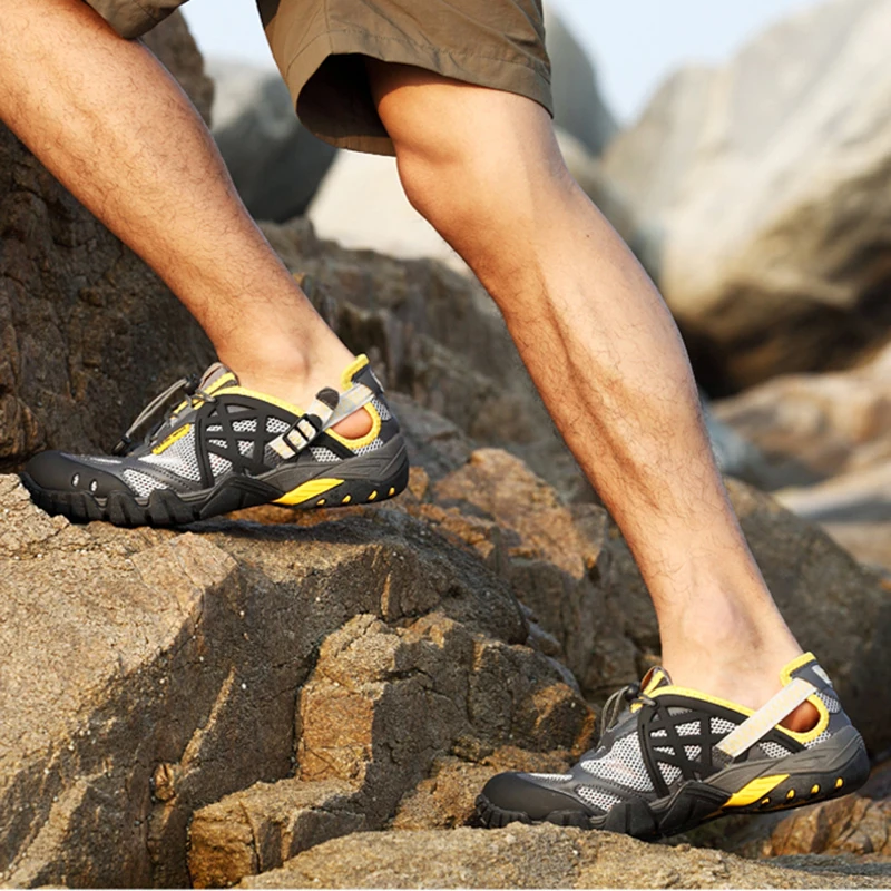 Летняя обувь для пеших прогулок Мужская быстросохнущая водонепроницаемая