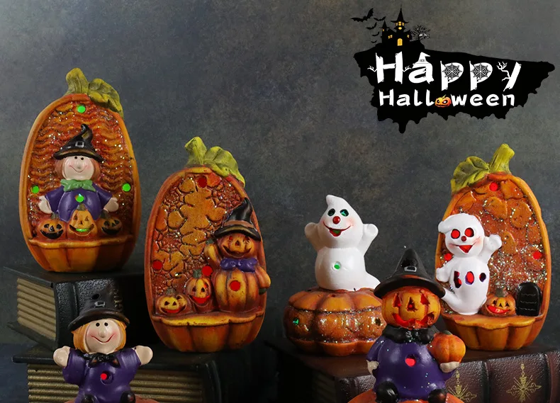 

Halloween Pumpkin Ghost Witch With LED Night Light Party Decoration Toy Gift Adult Anti Stress Toys For Kids Funny Gadgets