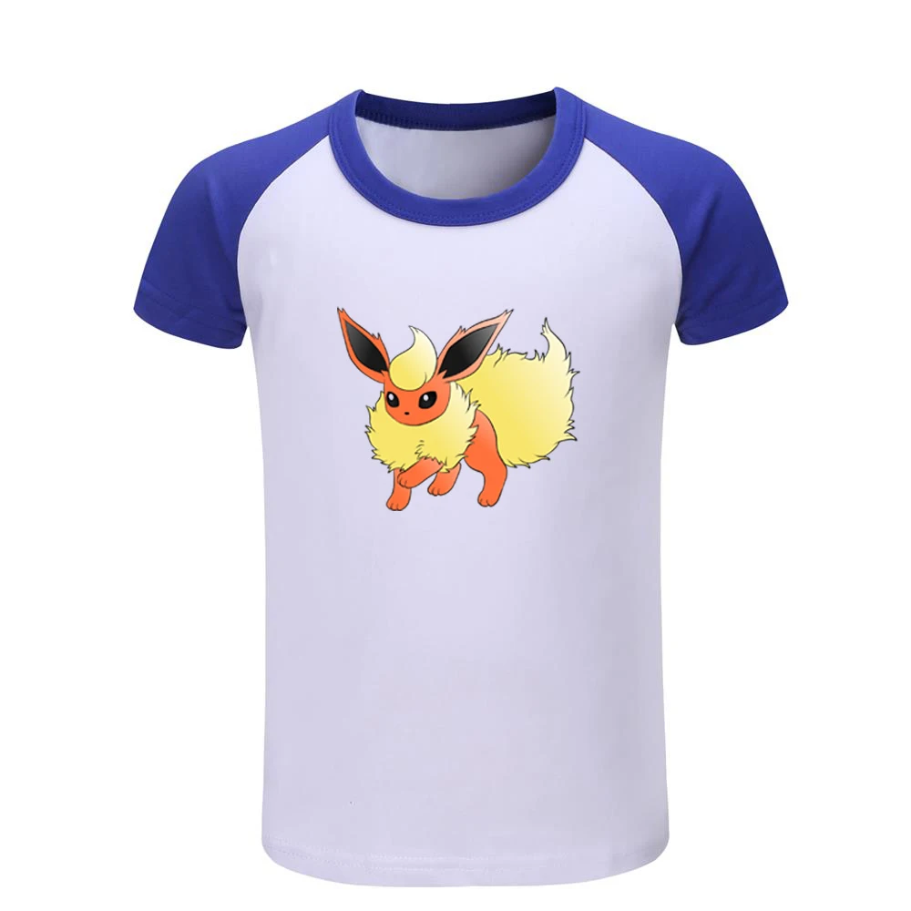Милые детские футболки с рисунком Покемон Эви джолтеон Детские хлопковые