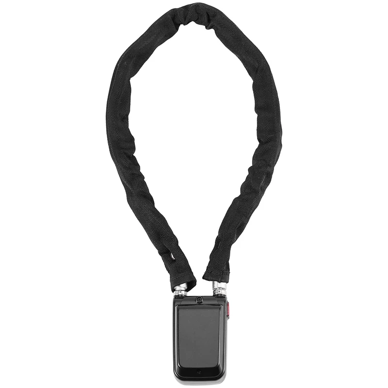 

Black Smart Chain Lock 80Cm Smart Waterproof Bluetooth Lock 110Db Latest Anti Theft Alarm Keyless Phone App Control Lock Access