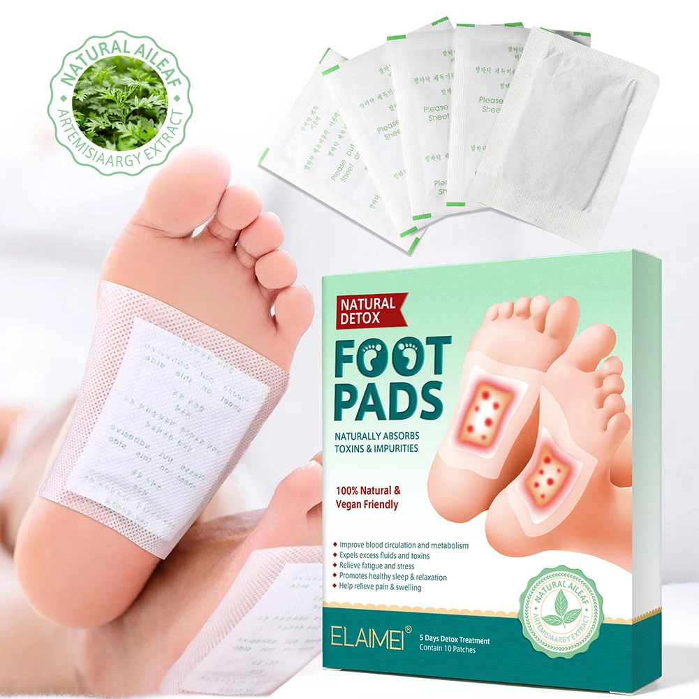 

10pcs/Box Foot Patches Pads Body Beauty and Slimming Feet Patch Easy to Improve Sleep Foot Care Patch