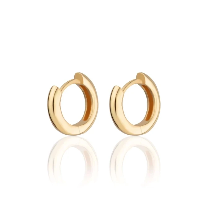 Gold Huggies Женские серьги-кольца, 12 видов, прозрачный циркониевый Кристальный 925 пробы, серебро, европейский стиль, простые, ювелирное изделие - Окраска металла: Gold Huggies